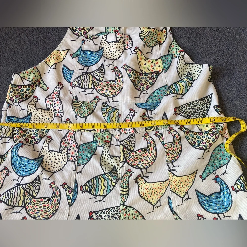 L.A Soul Retro Chicken Print Lightweight Corduroy Overalls - Picture 5 of 11